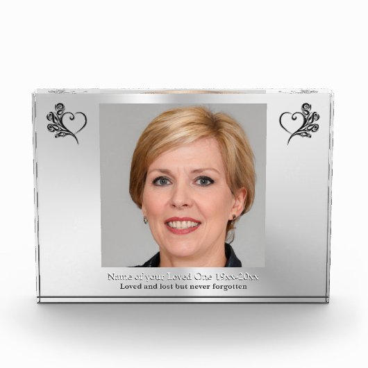 Erinnerung an das Geliebte, Herz und Rose, Foto (Vorderseite)