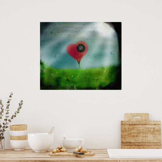 Erinnerung an das gepatchte Herz Poster (Küche)