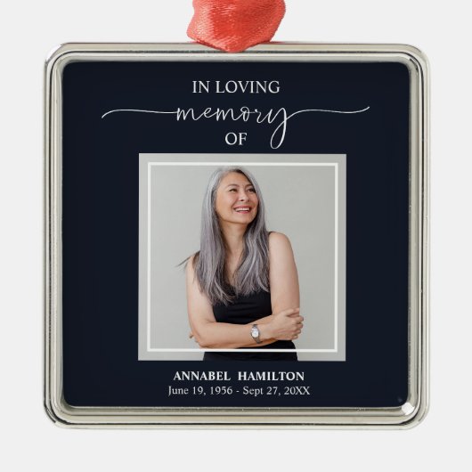 Erinnerung an das Kalligraphische Foto Ornament Aus Metall (Vorne)