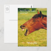 Erinnerung an das Laughs Pferd Postcard Postkarte (Vorne/Hinten)