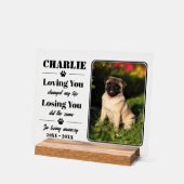 Erinnerung an das persönliche Portrait von Haustie Acrylschild (Winkel)