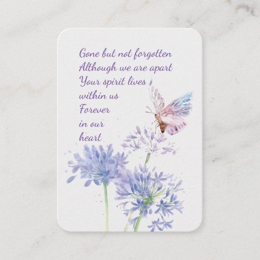 Erinnerung an das Schmettern einer benutzerdefinie Visitenkarte (Vorderseite)