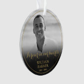 Erinnerung an das Schwarz-Weiß-Foto Ornament (Vorderseite)