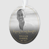 Erinnerung an das Schwarz-Weiß-Foto Ornament (Vorderseite)