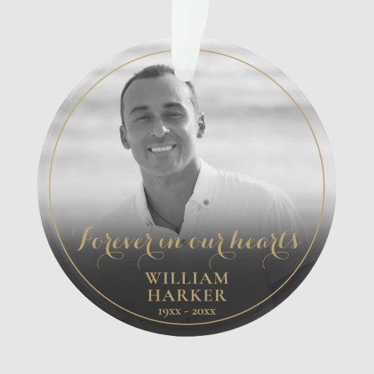 Erinnerung an das Schwarz-Weiß-Foto Ornament (Vorderseite)
