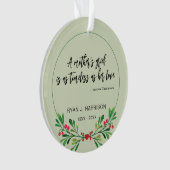 Erinnerung an das Trauer-Grünen-Foto der Mutter Ke Ornament (Vorderseite)