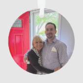 Erinnerung an das Trauer-Grünen-Foto der Mutter Ke Ornament (Rückseite)