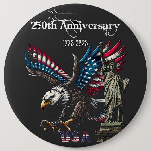 Erinnerung an den 250. Jahrestag der USA Button (Vorderseite)
