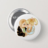 Erinnerung an den ersten Kuss Button (Vorne & Hinten)