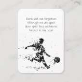 Erinnerung an den Fußball-Spieler Visitenkarte (Vorderseite)