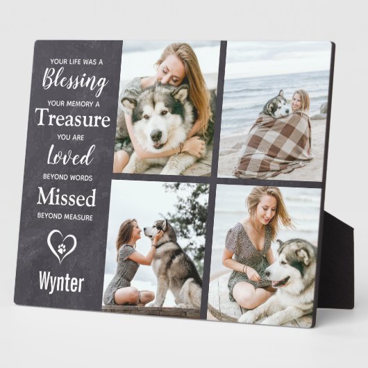 Erinnerung an den Haustier-Hund-Gedächtnis Fotoplatte (Seite)