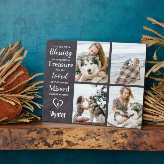 Erinnerung an den Haustier-Hund-Gedächtnis Fotoplatte (Seite)