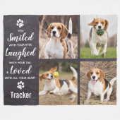 Erinnerung an den Heimtierausfall Hund 4 FotoColla Fleecedecke (Vorderseite (Horizontal))