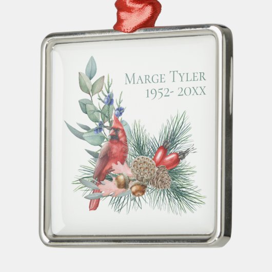 Erinnerung an den Kardinal der Kiefernzweige Ornament Aus Metall (Links)