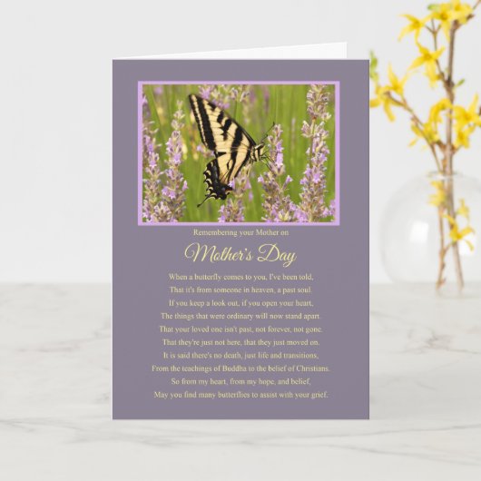 Erinnerung an den Muttertag Karte (Gelbe Blume)