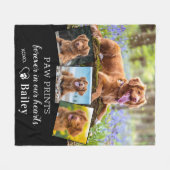 Erinnerung an den persönlichen Verlust von Hunden  Fleecedecke (Vorderseite (Horizontal))