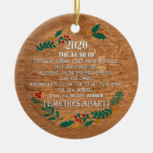 Erinnerung an den Weihnachtsrezept 2020 Keramik Ornament (Vorne)