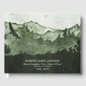 Erinnerung an die Beerdigung von Wasserfarbenwälde Gästebuch (Vorderseite)