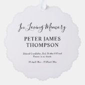 Erinnerung an die Erinnerung an den Vater-Foto Ornament Karte (Rückseite)