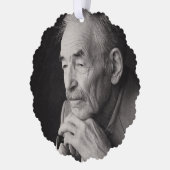 Erinnerung an die Erinnerung an den Vater-Foto Ornament Karte (Links)