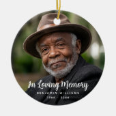 Erinnerung an die Foto-Erinnerung Keramik Ornament (Vorne)