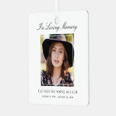 Erinnerung an die Foto-Erinnerung Ornament Aus Metall (Vorderseite links)