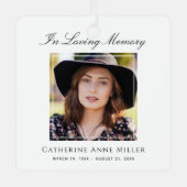 Erinnerung an die Foto-Erinnerung Ornament Aus Metall (Vorderseite)