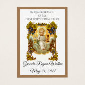 Erinnerung an die Heilige Karte Jesus Erste Heilig (Vorderseite)