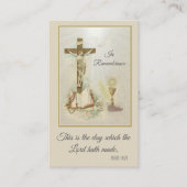 Erinnerung an die Heilige Karten Beruf Glaube RCIA (Vorderseite)