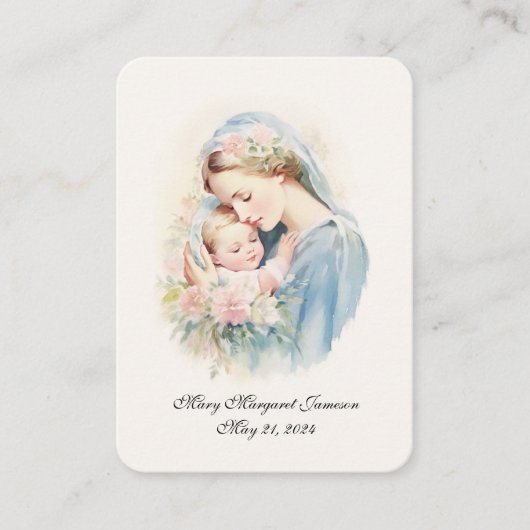 Erinnerung an die religiöse Mary und das Baby an J Visitenkarte (Vorderseite)