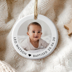 Erinnerung an die Taufe des Babys Keramik Ornament