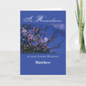 Erinnerung an Ehemänner anlässlich des Todes Karte (Vorderseite)