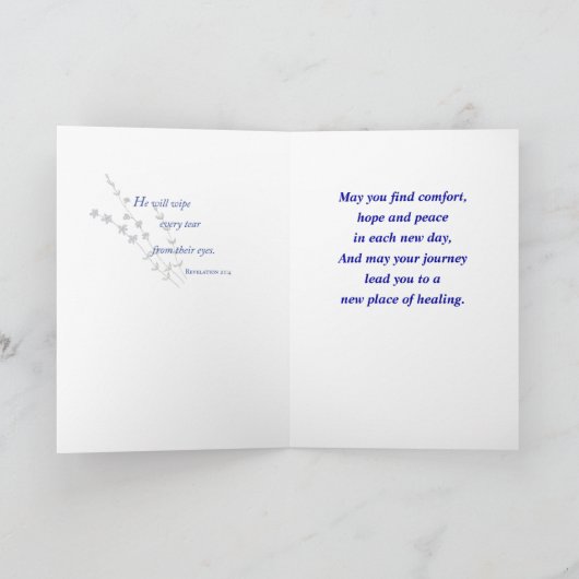 Erinnerung an Ehemänner anlässlich des Todes Karte (Innenseite)