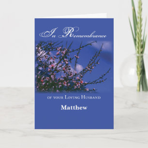 Erinnerung an Ehemänner anlässlich des Todes Karte