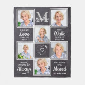 Erinnerung an ein benutzerdefiniertes Foto Collage Fleecedecke (Vorderseite)