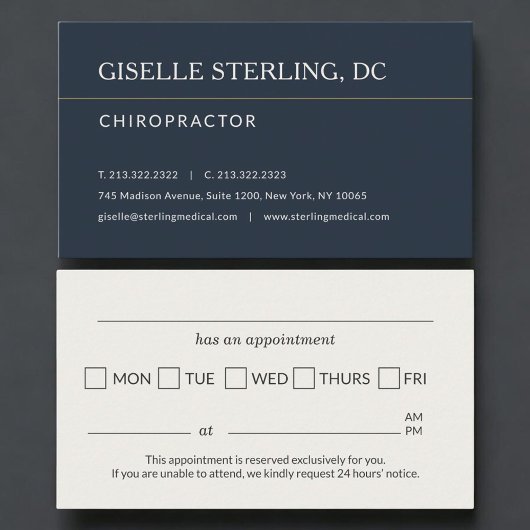 Erinnerung an einen Termin in einer Chiropraktiker