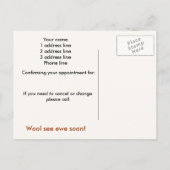 Erinnerung an Ewe: Erinnerungen Ankündigungspostkarte (Rückseite)