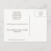 Erinnerung an Ewe: Erinnerungen Ankündigungspostkarte (Rückseite)