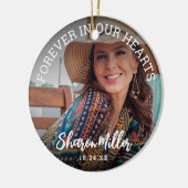 Erinnerung an Foto "Forever in Our Hearts" Keramik Ornament (Links)