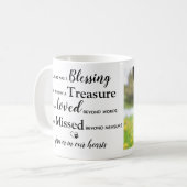 Erinnerung an Foto-Hundeschuss Memorial Kaffeetasse (Vorderseite Links)