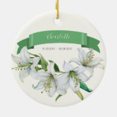 Erinnerung an Foto Keramik Ornament (Hinten)