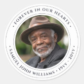 Erinnerung an Foto Runder Aufkleber (Vorderseite)