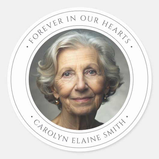 Erinnerung an Foto Runder Aufkleber (Vorderseite)