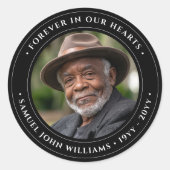 Erinnerung an Foto Runder Aufkleber (Vorderseite)