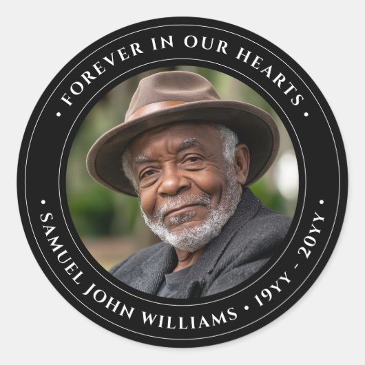 Erinnerung an Foto Runder Aufkleber (Vorderseite)