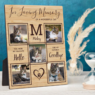 Erinnerung an Haustiere Personalisiert 5 Cat Foto Fotoplatte