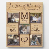 Erinnerung an Haustiere Personalisiert 5 Cat Foto Fotoplatte (Vorderseite)
