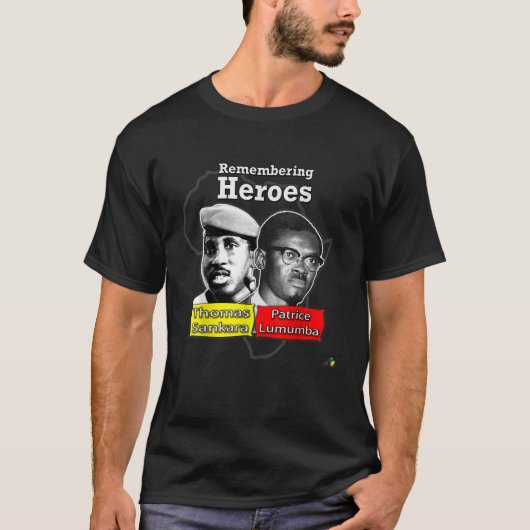 Erinnerung an Heroes Thomas Sankara Patrice Lumuba T-Shirt (Vorderseite)