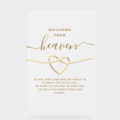 Erinnerung an Himmelshochzeiten Acrylschild (Vorderseite)