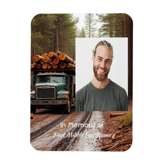 Erinnerung an Holztransportfahrer  Magnet (Vertikal)